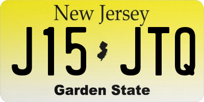 NJ license plate J15JTQ