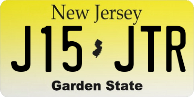 NJ license plate J15JTR
