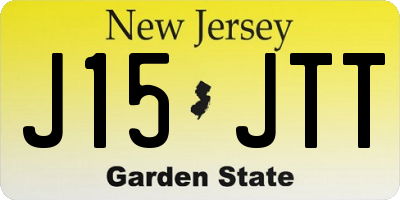 NJ license plate J15JTT