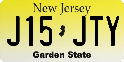 NJ license plate J15JTY
