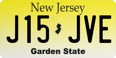 NJ license plate J15JVE