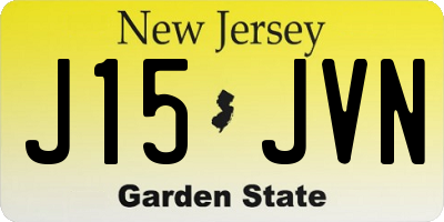 NJ license plate J15JVN