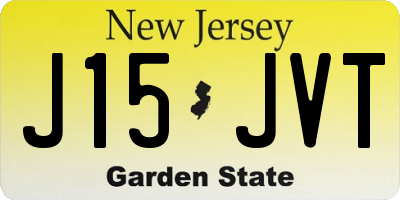 NJ license plate J15JVT