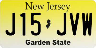 NJ license plate J15JVW