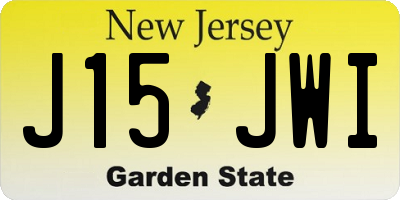 NJ license plate J15JWI