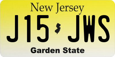 NJ license plate J15JWS