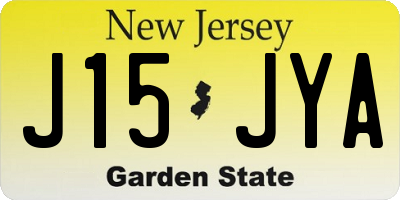 NJ license plate J15JYA