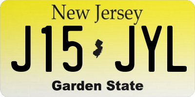 NJ license plate J15JYL