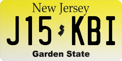 NJ license plate J15KBI
