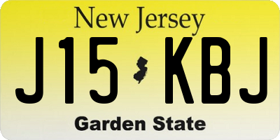 NJ license plate J15KBJ