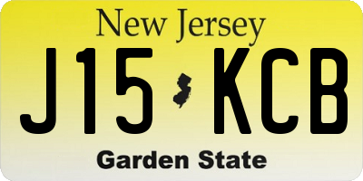 NJ license plate J15KCB