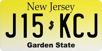 NJ license plate J15KCJ