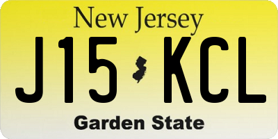 NJ license plate J15KCL