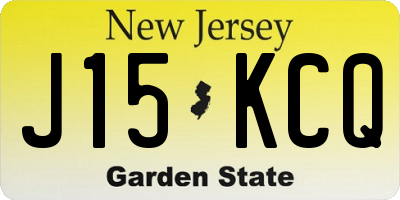NJ license plate J15KCQ