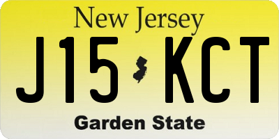 NJ license plate J15KCT