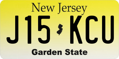 NJ license plate J15KCU