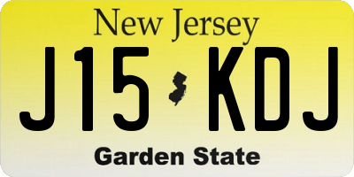 NJ license plate J15KDJ