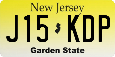 NJ license plate J15KDP