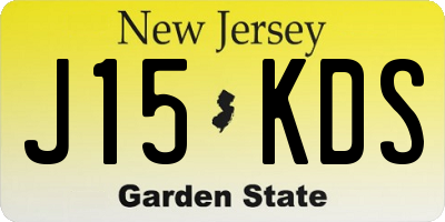 NJ license plate J15KDS