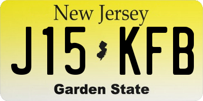 NJ license plate J15KFB