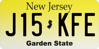 NJ license plate J15KFE