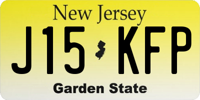 NJ license plate J15KFP