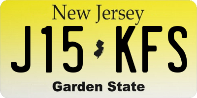 NJ license plate J15KFS