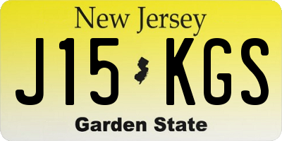 NJ license plate J15KGS