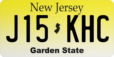 NJ license plate J15KHC