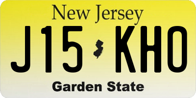 NJ license plate J15KHO