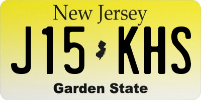 NJ license plate J15KHS