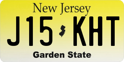 NJ license plate J15KHT