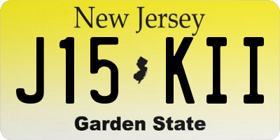 NJ license plate J15KII