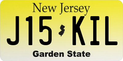 NJ license plate J15KIL