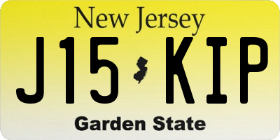 NJ license plate J15KIP