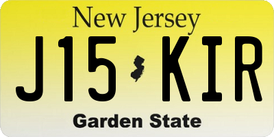NJ license plate J15KIR