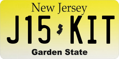 NJ license plate J15KIT