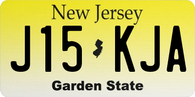 NJ license plate J15KJA