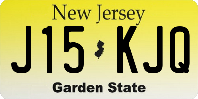 NJ license plate J15KJQ