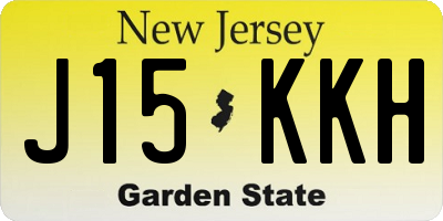 NJ license plate J15KKH