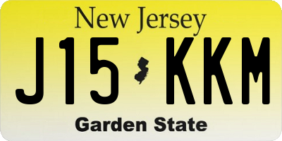 NJ license plate J15KKM