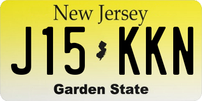 NJ license plate J15KKN