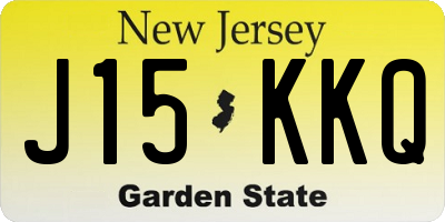NJ license plate J15KKQ