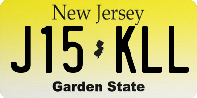 NJ license plate J15KLL