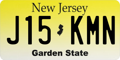 NJ license plate J15KMN