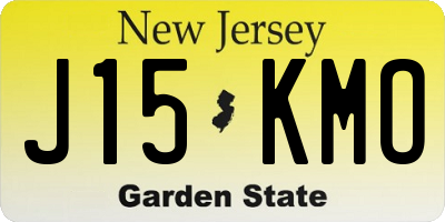 NJ license plate J15KMO