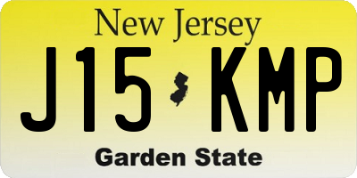 NJ license plate J15KMP