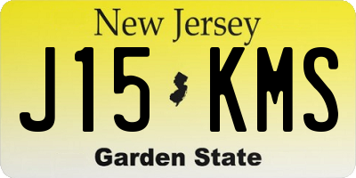 NJ license plate J15KMS