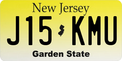 NJ license plate J15KMU