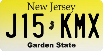 NJ license plate J15KMX